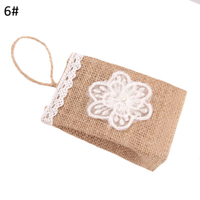 

6Pcs Mini Flower Lace Wedding Party Decor Candy Sugar Gifts Storage Bag Pouch