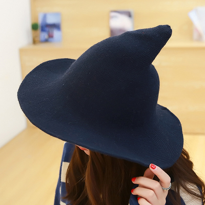 

Modern Witch Hat Made From High Quality Sheep Wool Halloween Party Witch Hats