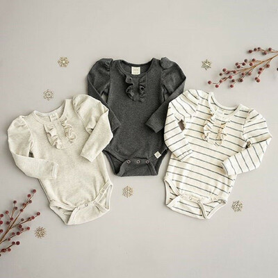 

3Pcs Cute Newborn Infant Baby Girl Clothes Long Sleeve Romper Jumpsuit Outfit
