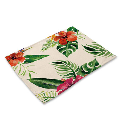 

Gobestart Green Leaf Fresh Fresh Linen NapkinTablecloth Tablecloth Home DecorationG