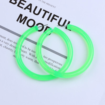 

New Fashion Beige Color Leopard Print Acrylic Acetic Acid Sheet Geometric Circle Square Star Heart Long Drop Earrings for Women