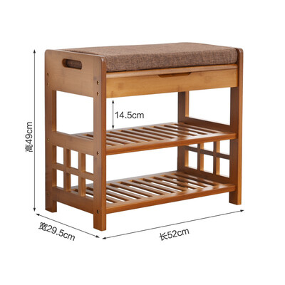 

Little bamboo smith with storage box padded shoe bench 52 long 4216