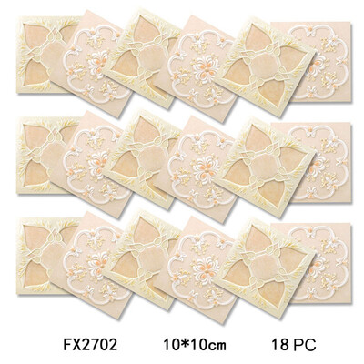 

〖Follure〗18PCS 3D Self-adhesive Wall Stickers Simulation European Geometric Tile Stickers
