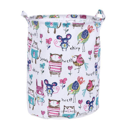 

Canvas Clothes Storage Basket Foldable Kids Toys Organizer Home Supplies