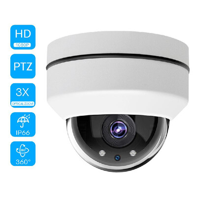 

25" Mini Outdoor 20MP HD 1080p PTZ Camera Fixed-Focus Outdoor POE PTZ Security IP Dome Camera with 3x Optical Zoom IR Night Vi