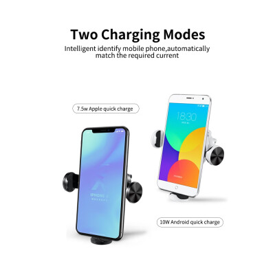 

WOPOW Gravity Induction Vehicle-mounted Wireless Charger Bracket 360° Rotation Vehicle-mounted Wireless Charger Bracket Black