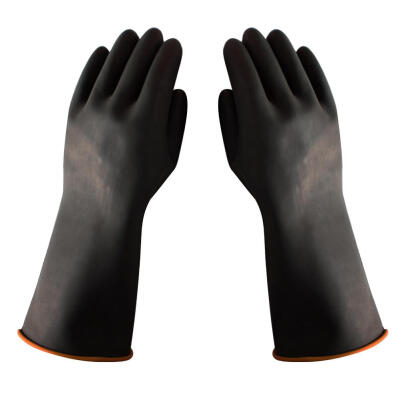 

Latex Two-tone Heavy Duty Gloves Chemical Resistant Rubber Acid Oil Gloves