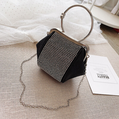 

Tailored Womens Fashion Shoulder Bag Patchwork Bright Diamond Package Chain Handbag Bag