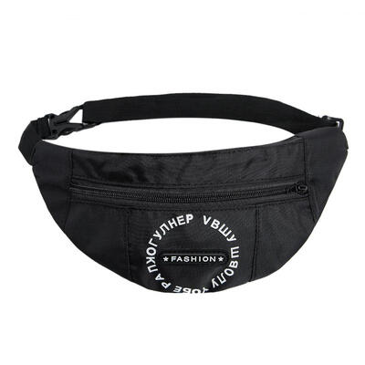 

Letter Print Zip Bag Unisex Chest Waist Pack Shoulder Messenger Oxford Bags