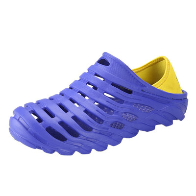 

Sandals Men shoes 2019 Mens Waterproof Beach Sandals Elastic Heel Leisure mixed color Hollow Outdoor Men Casual Beach Shoes