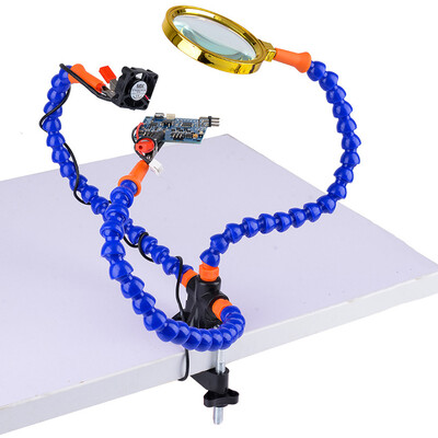 

Helping Hand Tool Flexible Arms Soldering Station PCB Holder Desk Clamp Base