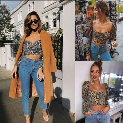 

2019 Womens Fashion Summer U-Neck Long Sleeve Tank Tops Vest Blouse MINI Shirt