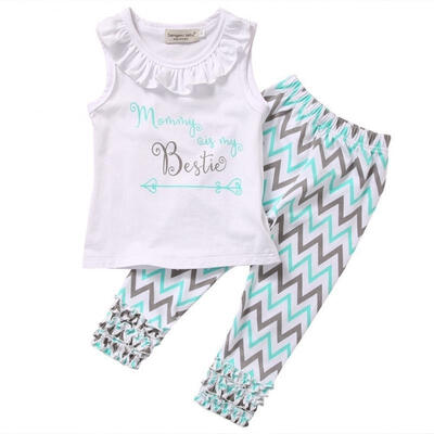 

Bestie Kids Toddler Girls Summer Clothes Sleeveless Tops Pants Outfits Set 1-6T