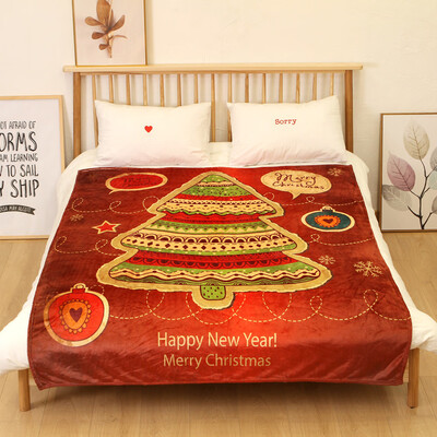 

Tailored Christmas Blanket Flannel Fabric Sofa Bed Blanket 150X200CM