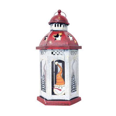 

Vintage Hollow Christmas Snowman Santa Windproof Candle Holder Party Home Decor