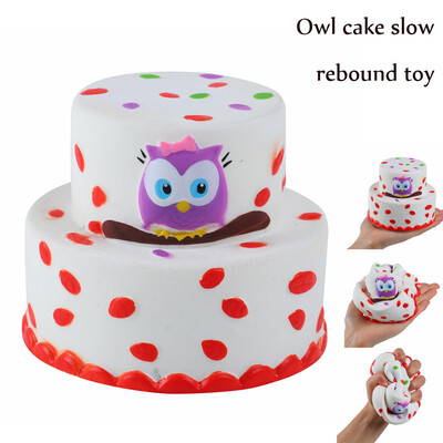 

Siaonvr 1PCS Squeeze Exquisite Lovely Owl Cake Scented Slow Rising Decompression Toys