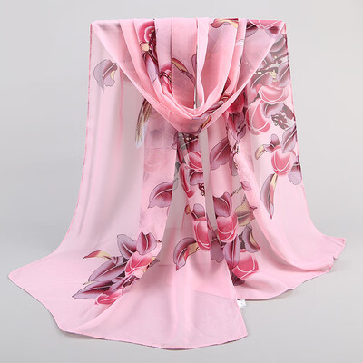 

2018 spring new magpie primrose ladies chiffon silk scarf wholesale Yiwu small scarf scarf gift