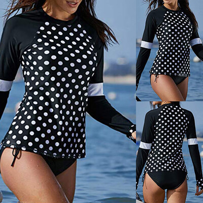 

Roseonmyhand Womens Rash Guard Sun Protection UV Surf Tops Long Sleeve Swim Shirt