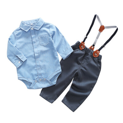 

0-2T Summer Hot Selling Baby Boys Casual Clothes Set Infant Kids Long-sleeved ShirtPants 2PCS Newborn Newly Fashion Outfits