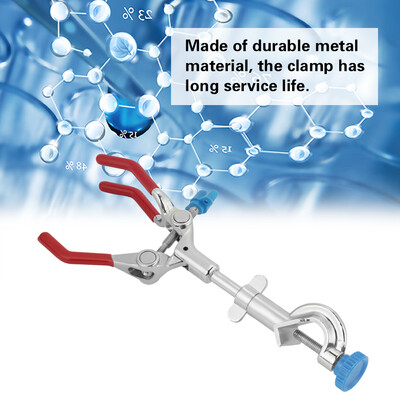 

Greensen Adjustable Three-Prong Swivel Flask Clamp Lab Test Tube Condenser Lab HolderLab Flask Clamp Lab Three-Prong Clamp