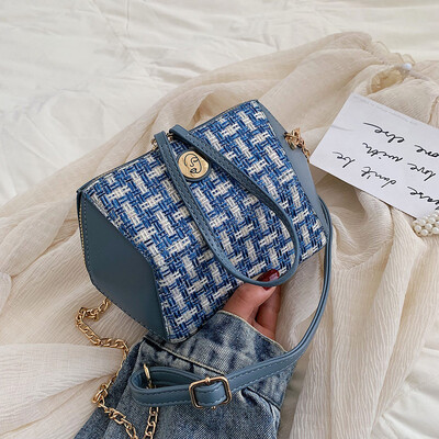 

Tailored Womens Bag Bucket Bag Shoulder Bag Color Stitching Crossbody Bag