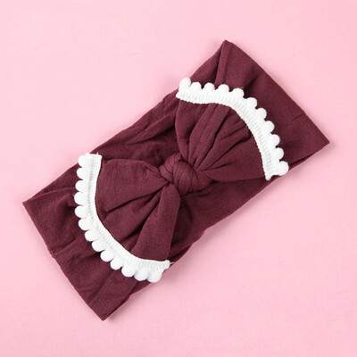

〖Follure〗Wide Nylon Bow Ribbon with Pompom Knot Bow Nylon Head  Plus