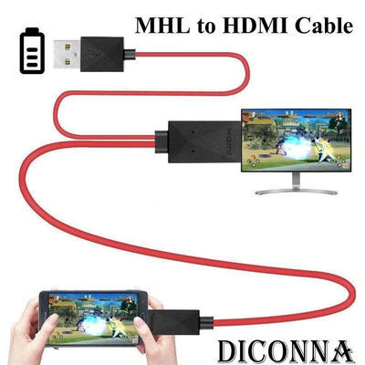 

MHL Micro USB to HDMI 1080P HD TV Cable Adapter for Android Samsung 11PIN IT