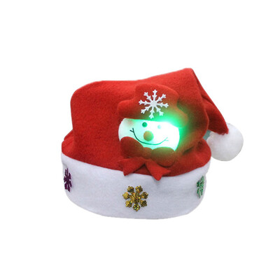 

〖Follure〗2PC Kids LED Christmas Hat Santa Claus Reindeer Snowman Xmas Gifts Cap