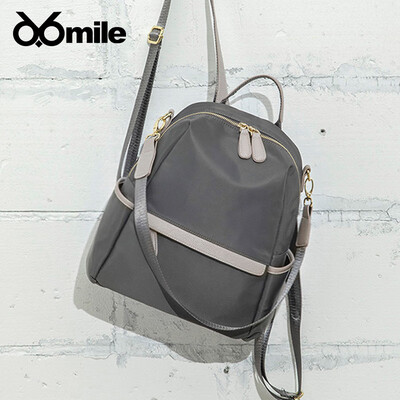 

Double shoulder bag single shoulder tide 100 simple canvas schoolbag waterproof nylon Oxford backpack