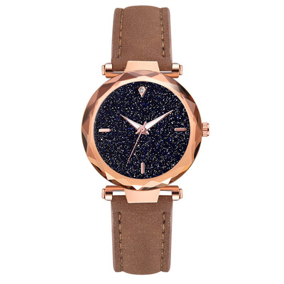 

Womens Alloy Quartz Watch Fashion Star Watch Trend PU Watch Hot Sale