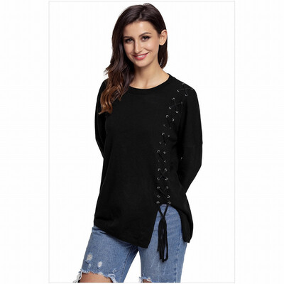 Round neck long sleeve bottoming knit sweater