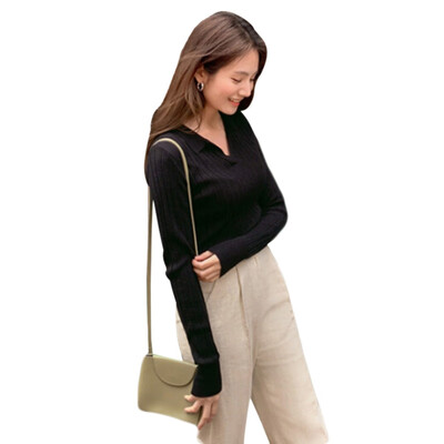 

New Women Long Sleeve V Neck Sweater Knitted Jumper pull femme Womens Autumn Casual Solid Color Sweaters Pullovers
