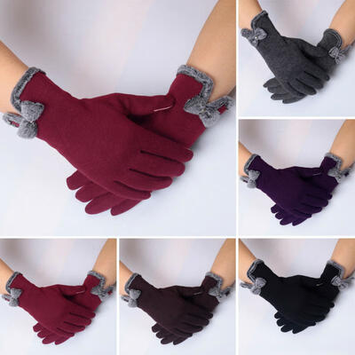 

Women Winter Fleece Thermal Touch Screen Gloves Faux Fur Thicken Warm Mittens