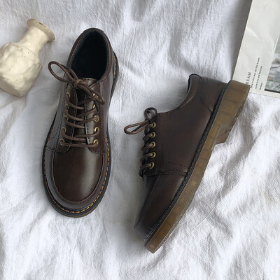 

Spring Fugusen Female Japanese College Wind Harajuku Soft Girls Shoes Ins Small Leather Shoes Female Flat sole Single Shoes