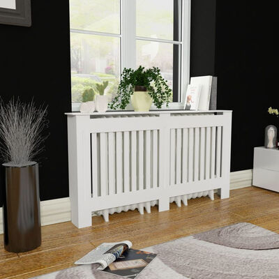 

White MDF Radiator Cover Heating Cabinet 60