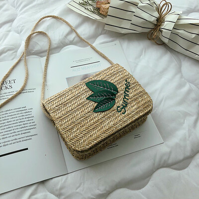 

Summer new small bag female 2019 tide Korean version of the wild fashion straw shoulder bag woven Messenger small square bag