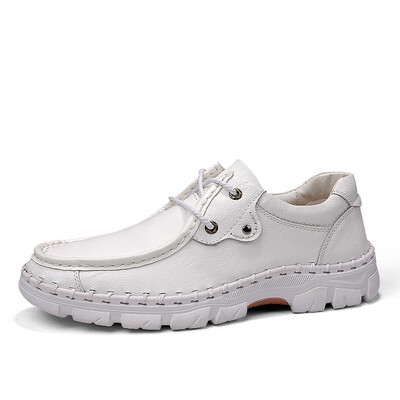 

Mens Shoes Fashion Casual Shoes Genuine Leather Breathable Shoes Lace Up leather Shoes Black Blue White Brown Size 38-46