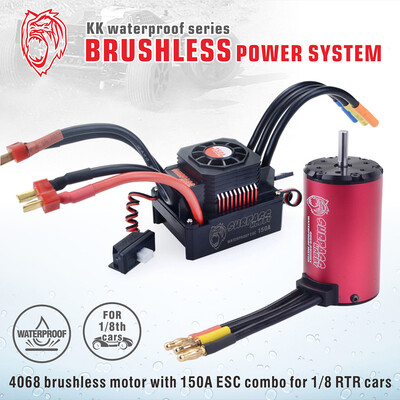 

Siaonvr Waterproof Combo 4068 2650KV Brushless Motor w150A ESC For 18 RC Racing Car