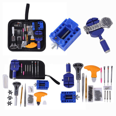 

144Pcs Watch Tools Watch Opener Repair Tool Kit Clock Repair Tool Kit Case Opener Link Watch Pin Remover Set Spring Bar Factory