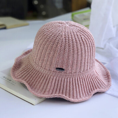 

Tailored Fashion Women Casual Chenille Thermal Woolen Hat Knitted Hat Bucket Hat Sun Cap