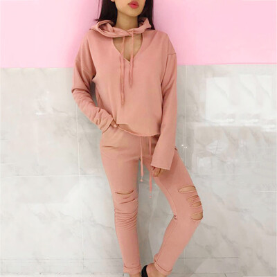 

Toponeto Women Splice Cropped Pullover Sweatshirt&Side Striped Pants Tracksuit Sets