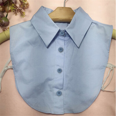 

Starmoon Women Solid Color Button Blouse False Collar Clothes Shirt Detachable Collars