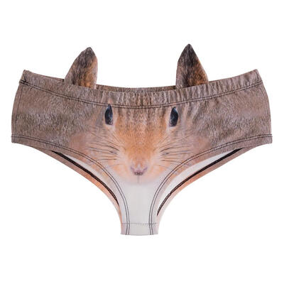 

Women 3D Animal Print Underwear Briefs with Ears Low Waist Sexy Panties