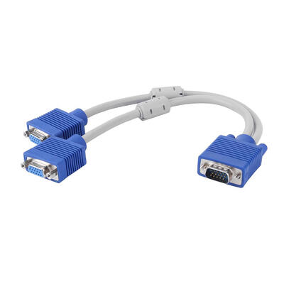 

VGA Male to 2 Female Y Splitter Cable SVGA Monitor Adapter Extension Wire