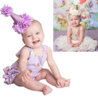 

Baby Kids Infant Toddler Girl Princess Crown Flower Headband HairBand Headwear