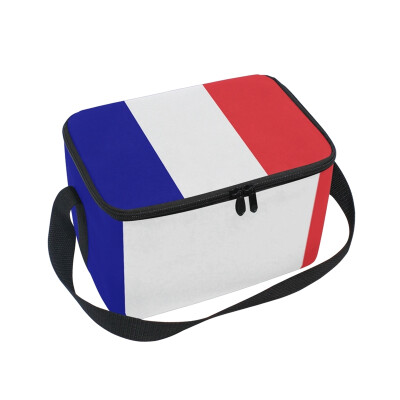 

ALAZA Lunch Box Insulated French Flag Lunch Bag Large Cooler Tote Bag for Men Women