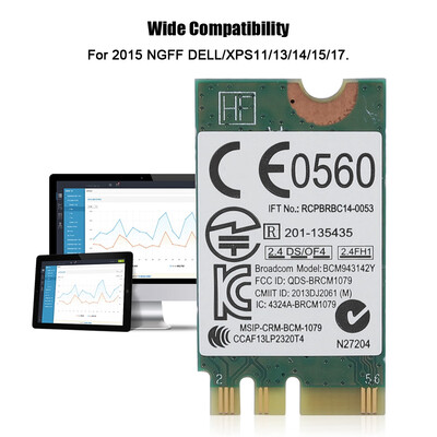 

Greensen 24GHz NGFF WiFi Card 150Mbps Fast Data Transmission Bluetooth Network Card for NGFF DELL