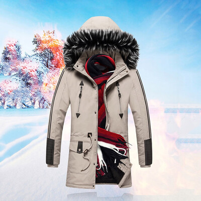 

Toponeto Mens Autumn Winter Casual Solid Jacket Long Sleeved Coat