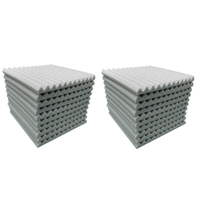 

〖Follure〗20Pcs Acoustic Foam Panel Sound Stop Absorption Sponge Studio KTV Soundproof