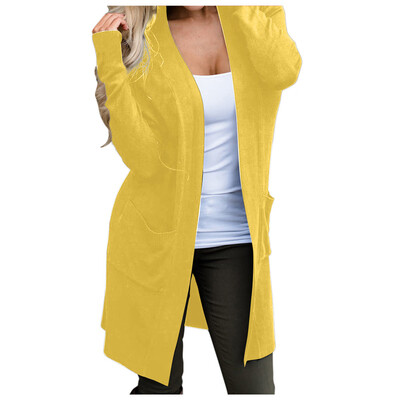 

Toponeto Womens Long Jackets Autumn Solid Ladies Coat Outwear Cardigan